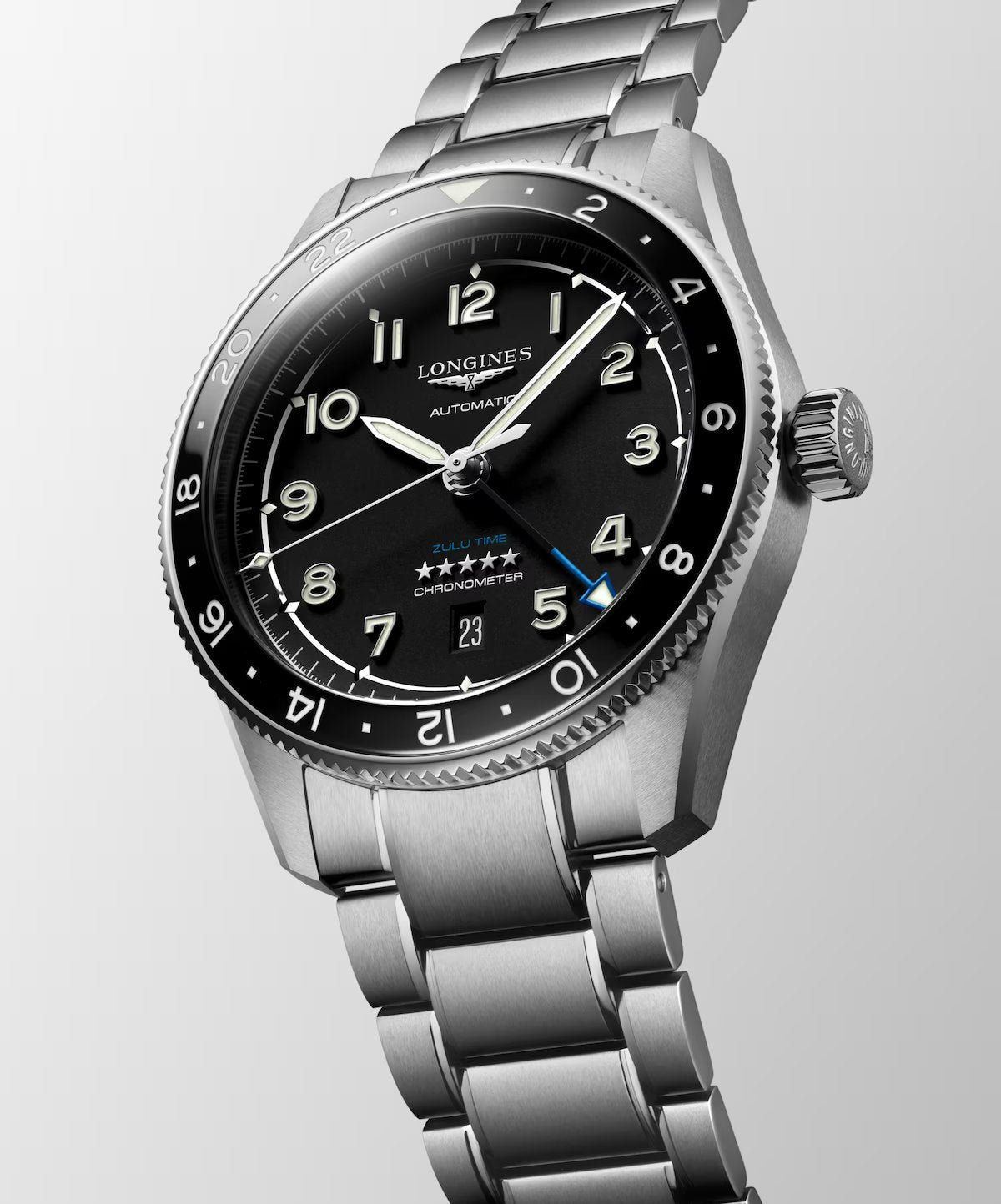 Relógio Longines SPIRIT ZULU TIME L3.812.4.53.6 - Automático 42mm