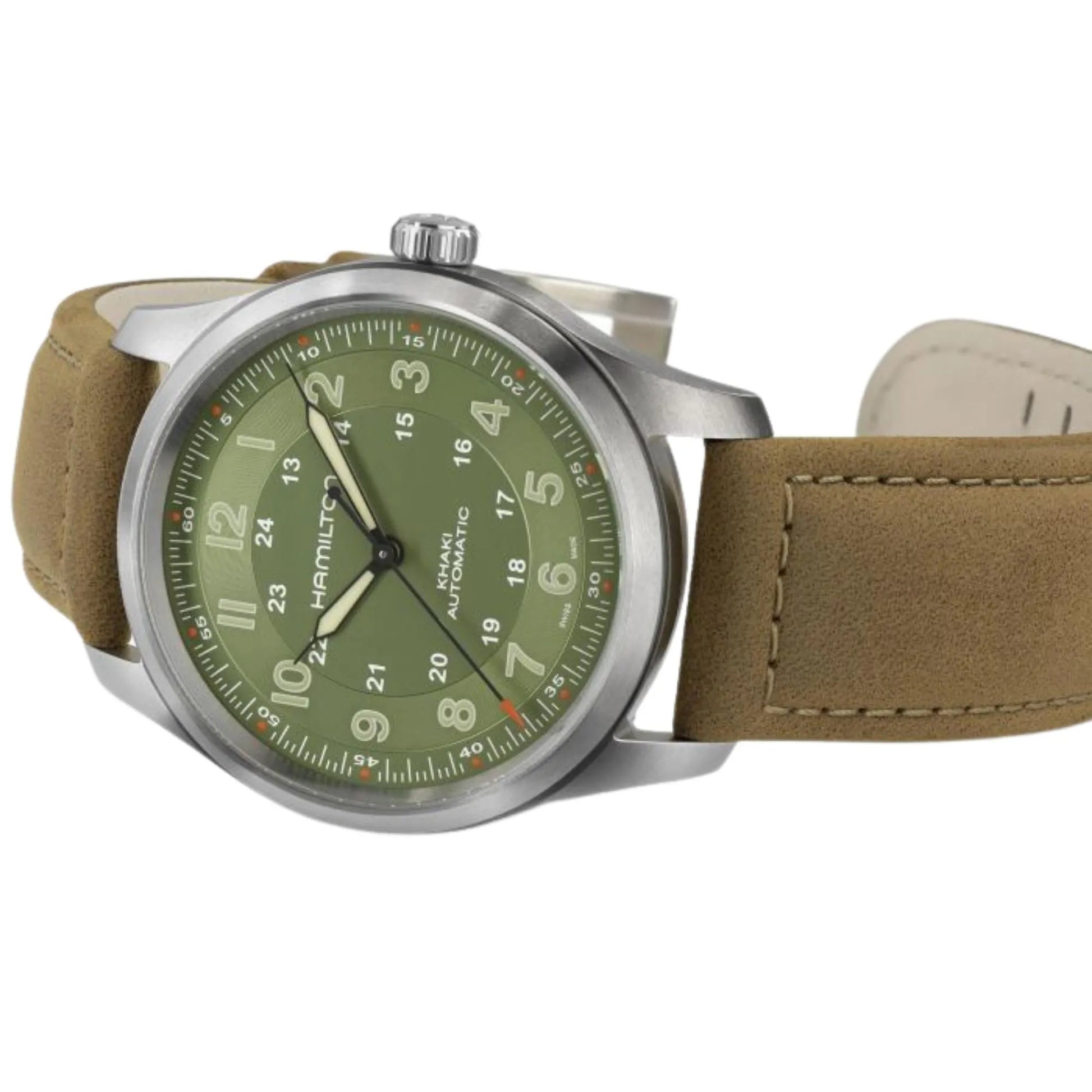 Relógio Hamilton Khaki Field Automatic Green Dial Unisex Watch H70205860