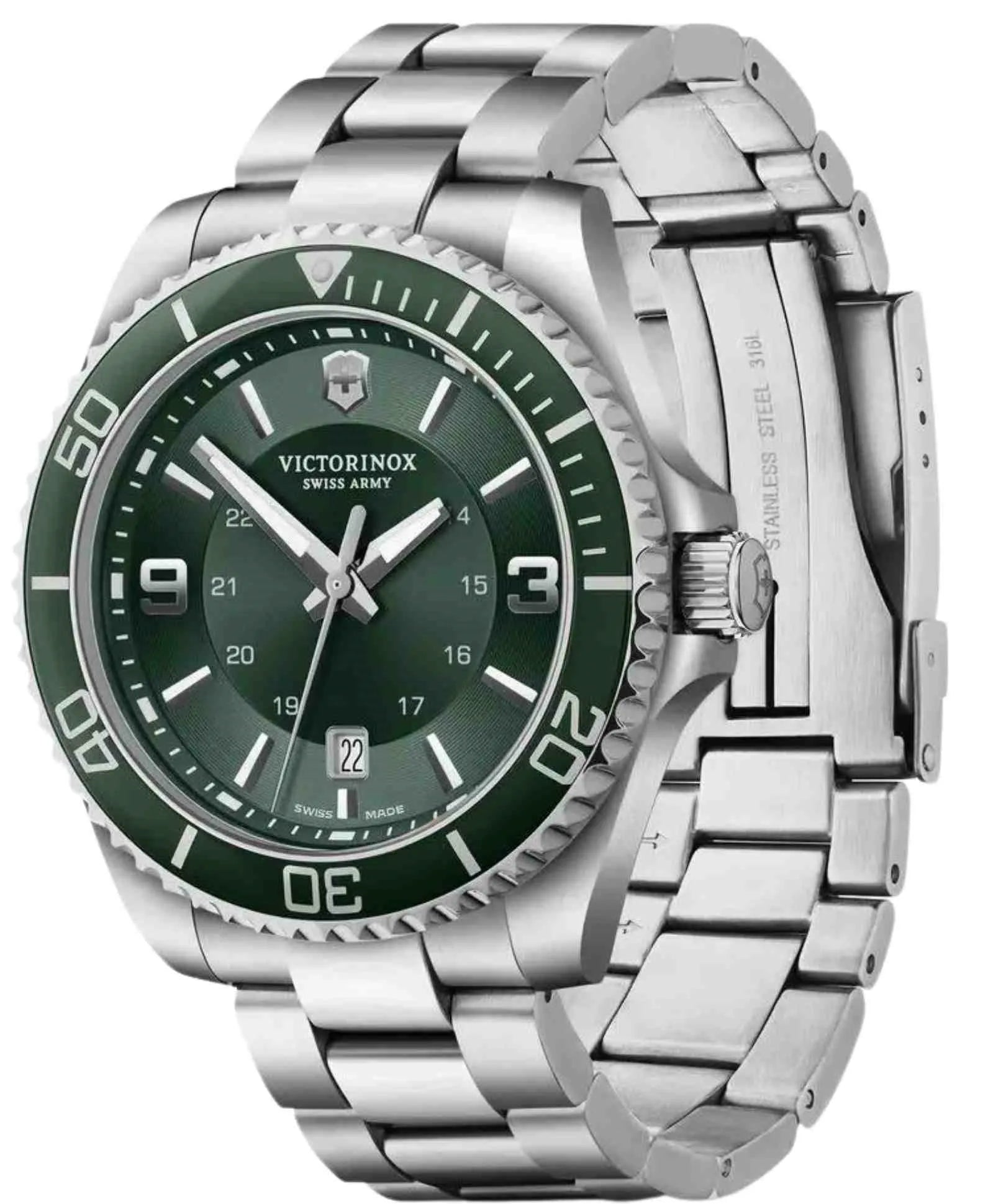 Relógio Victorinox Maverick Quartz Green Dial Mens Watch 241934